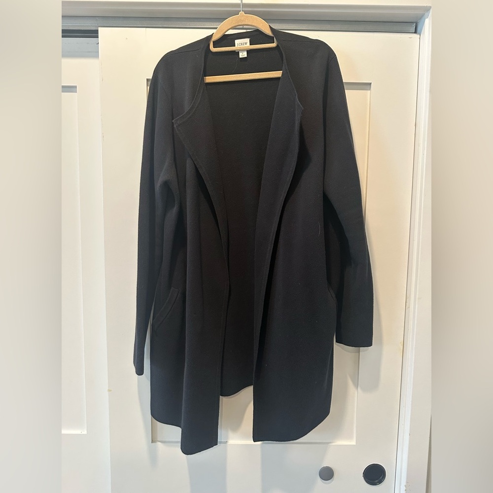 J. Crew Factory Black Women's Sweater Coat